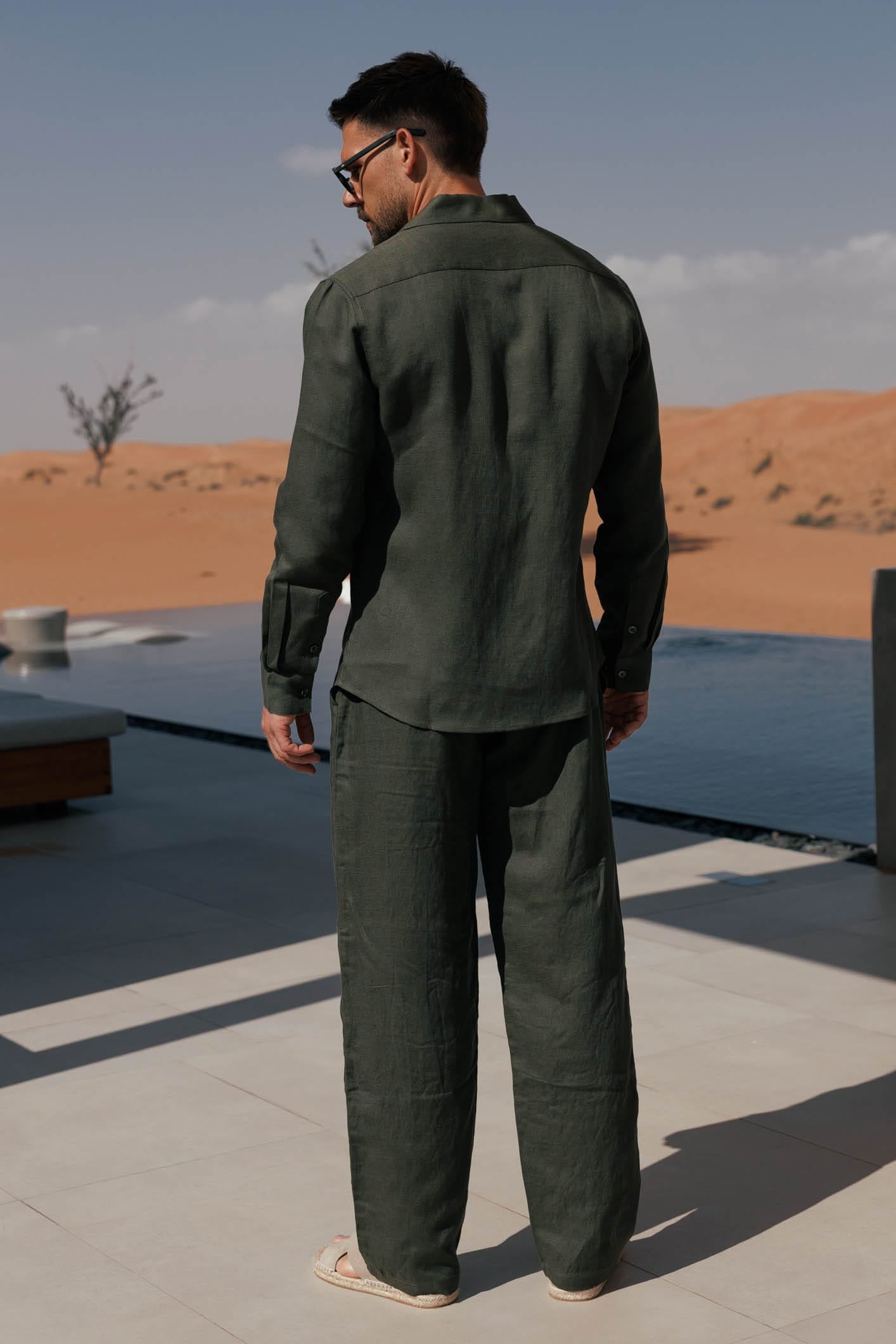 Legend London Trouser - Summer LINEN TROUSER - OLIVE