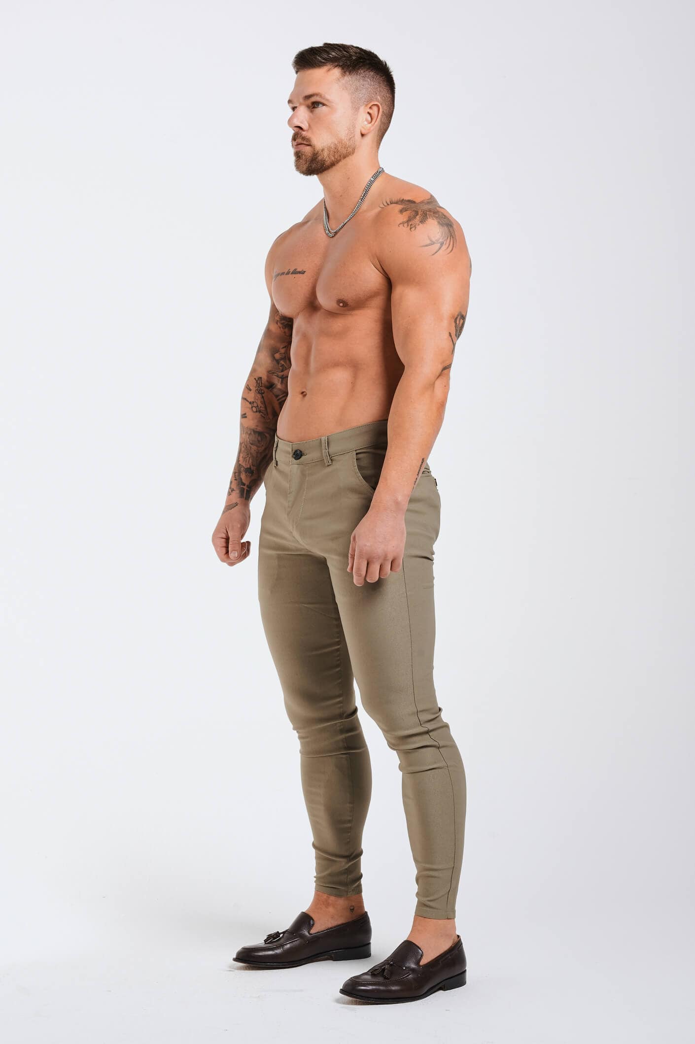 Legend London Trousers - chino FLEX CHINO SLIM FIT - SAGE
