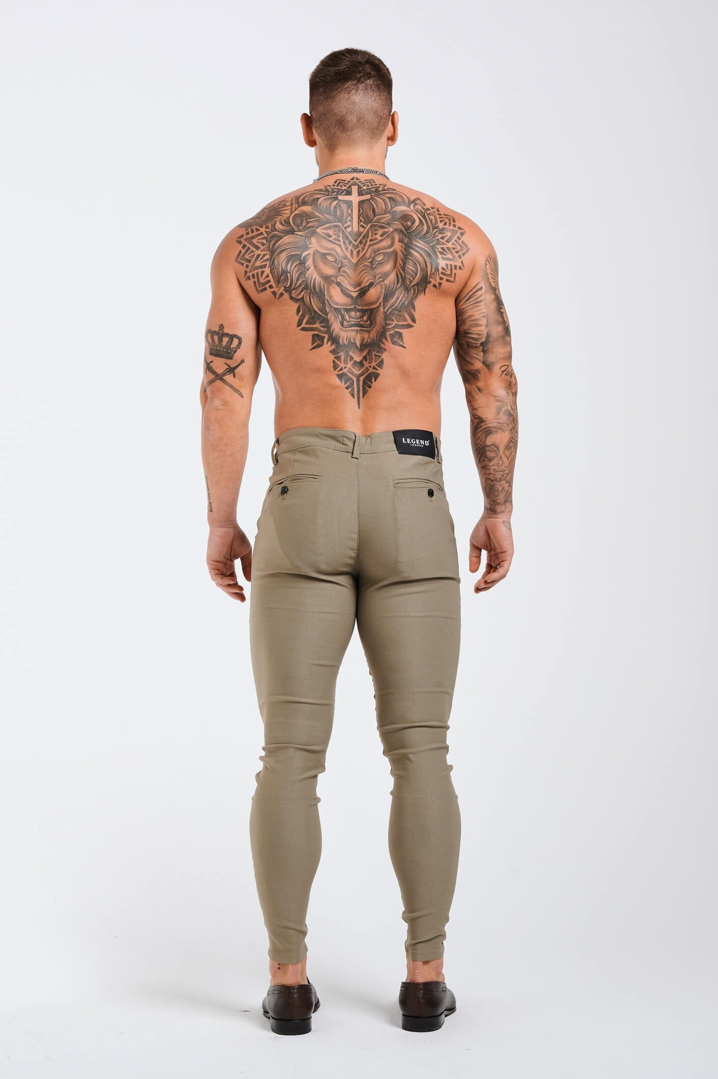Legend London Trousers - chino FLEX CHINO SLIM FIT - SAGE