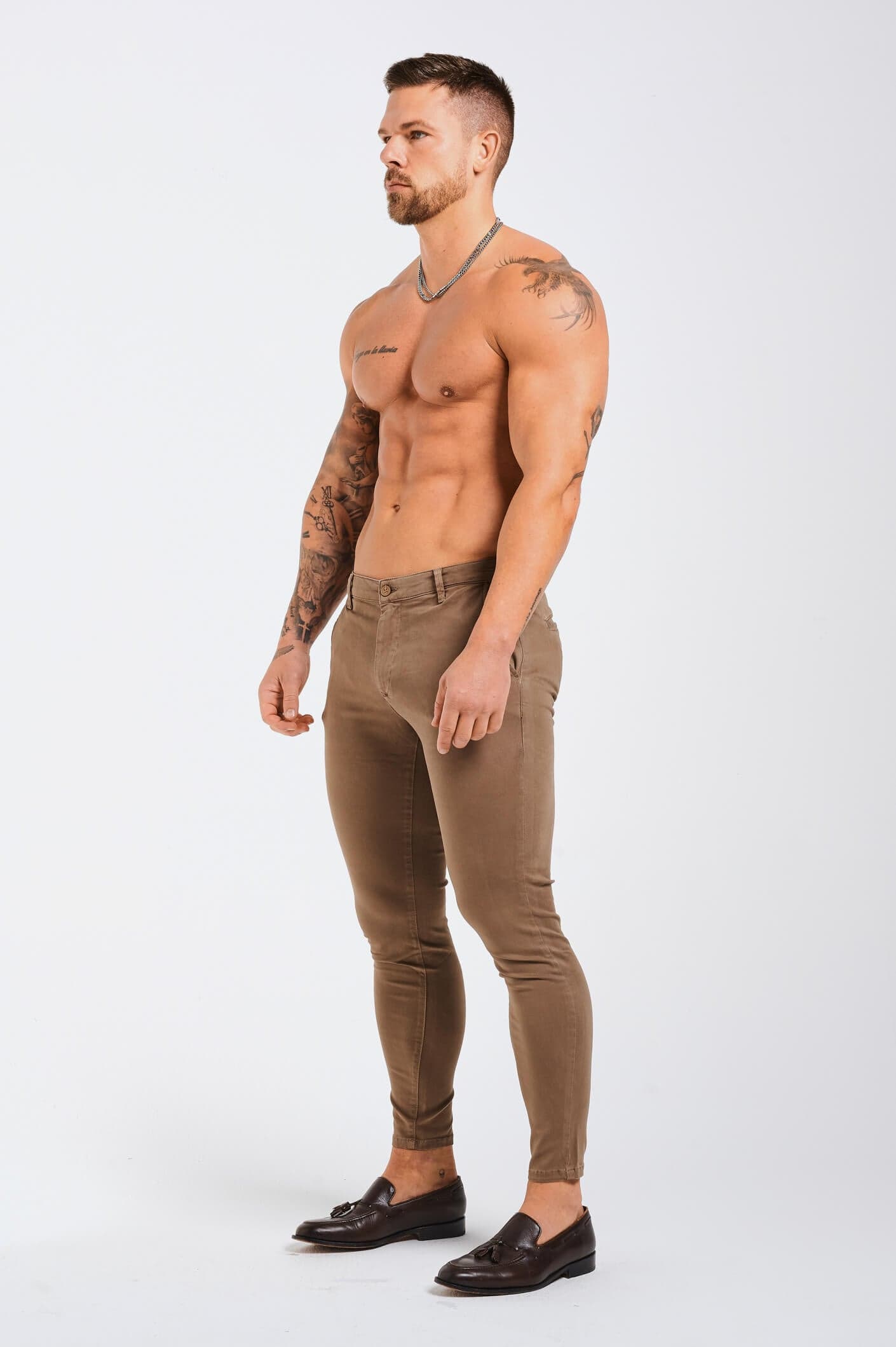 Legend London Trousers - chino SPRAY-ON STRETCH CHINO - TAUPE