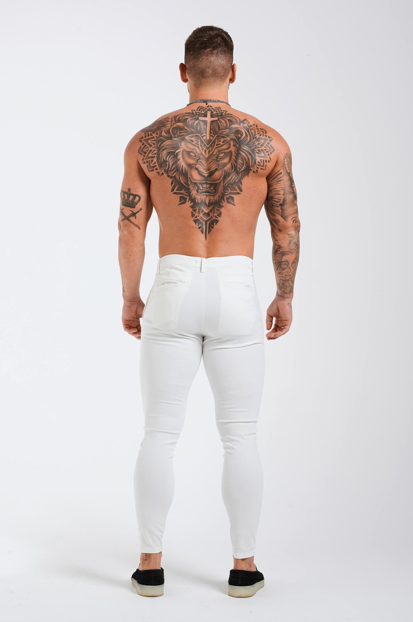 Legend London Trousers - chino SPRAY-ON STRETCH CHINO - WHITE