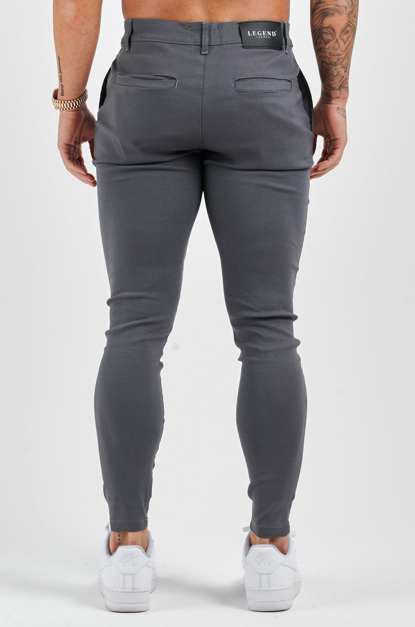 Legend London Trousers STRETCH COMFORT TROUSER - DARK GREY