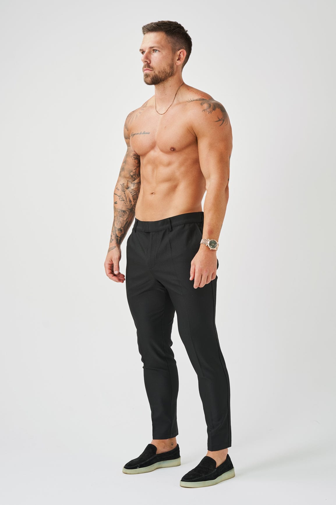 Legend London Trousers STRETCH WOVEN TROUSER - BLACK