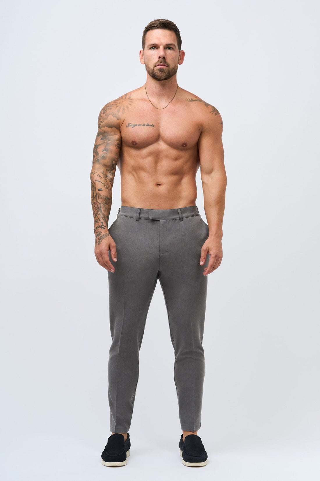 Legend London Trousers STRETCH WOVEN TROUSER - GREY