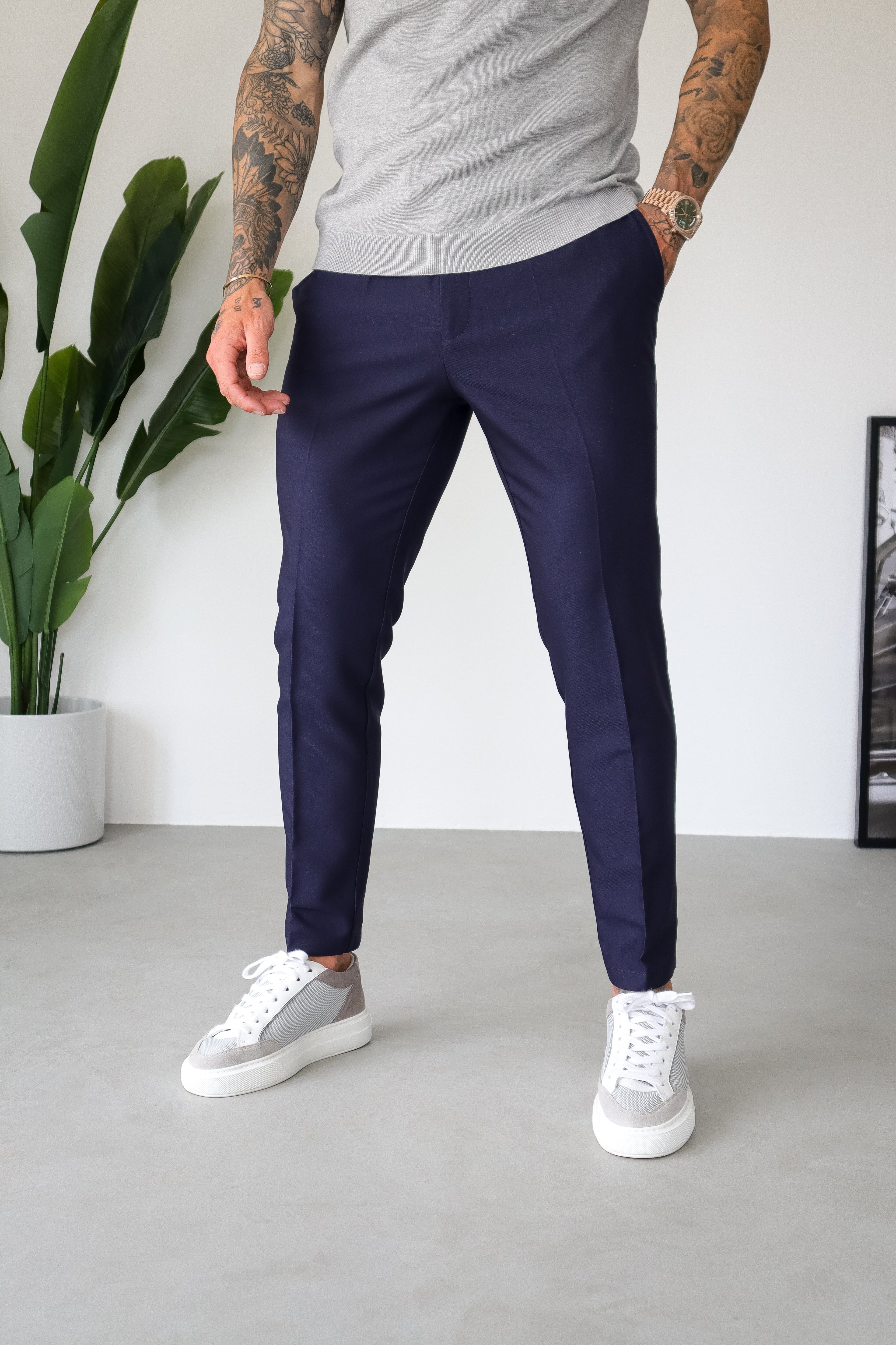 Legend London Trousers STRETCH WOVEN TROUSER - NAVY