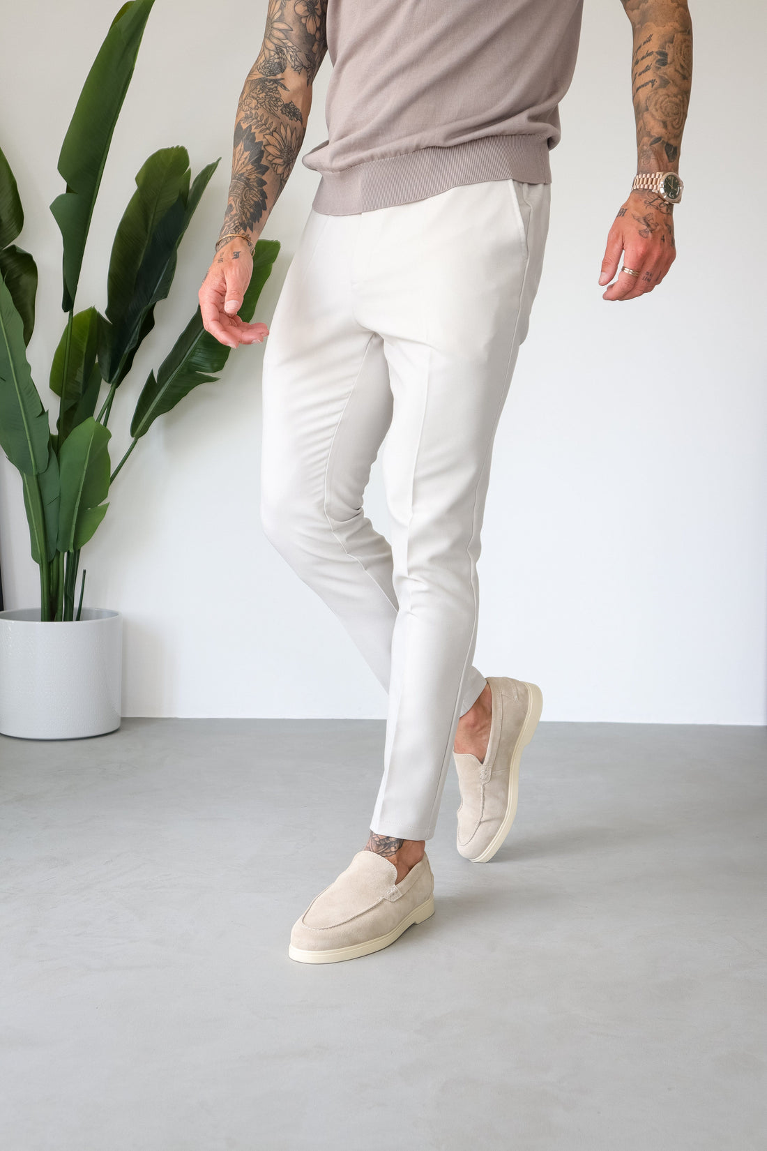 Legend London Trousers STRETCH WOVEN TROUSER - SAND