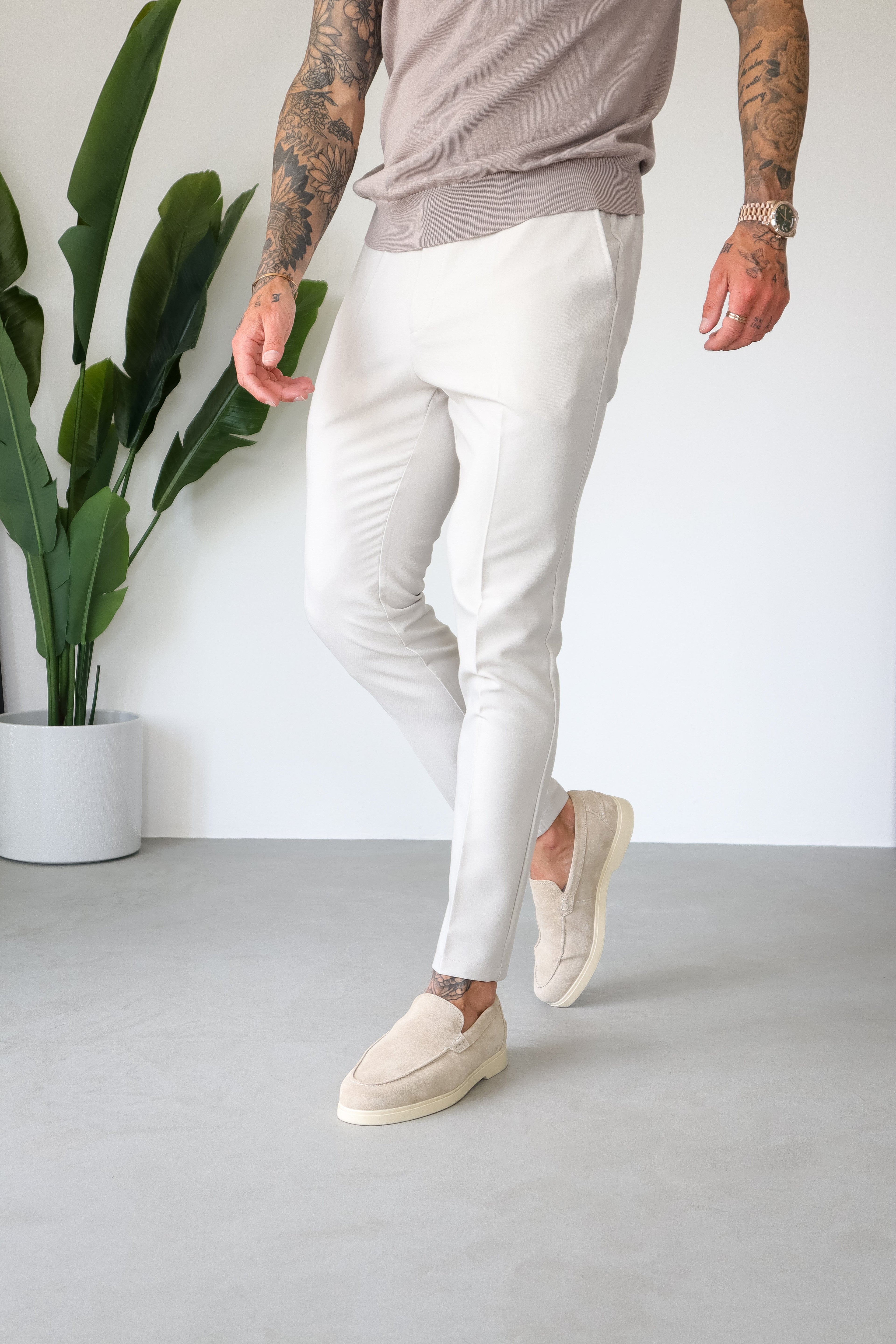 Legend London Trousers STRETCH WOVEN TROUSER - SAND