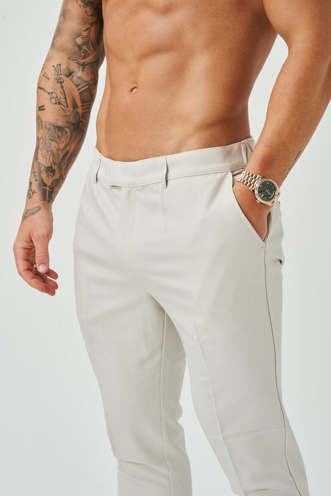 Legend London Trousers STRETCH WOVEN TROUSER - SAND