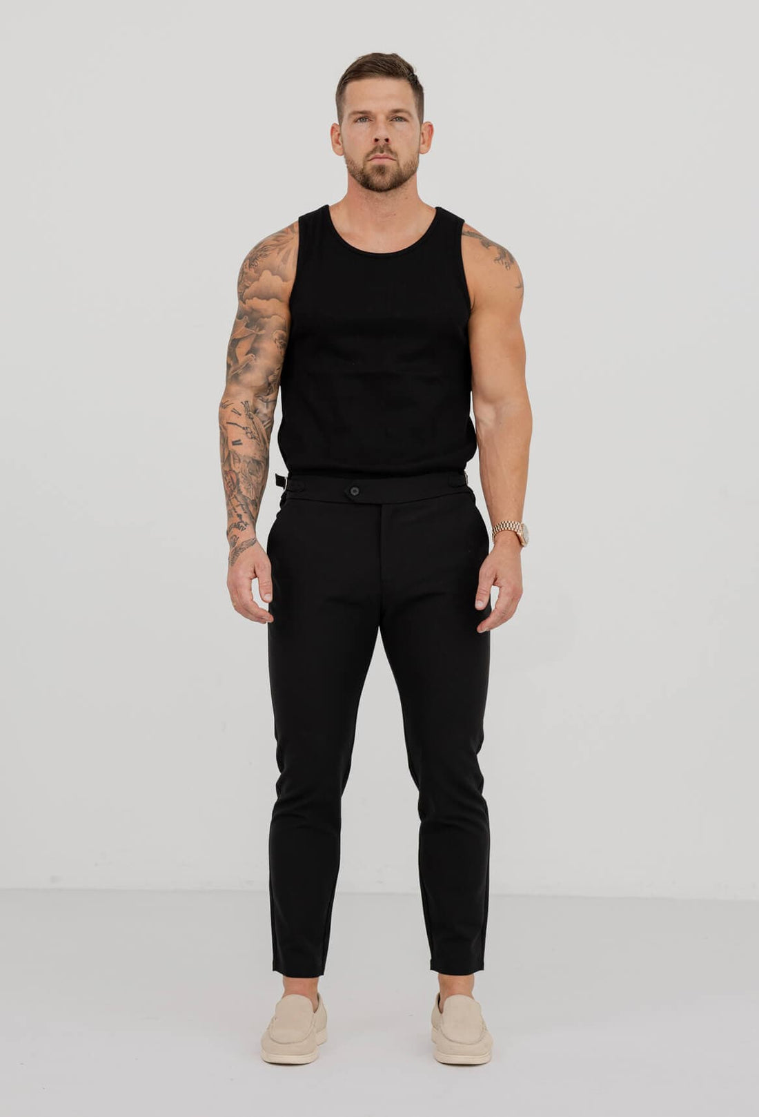 Legend London Vest RIBBED VEST - BLACK