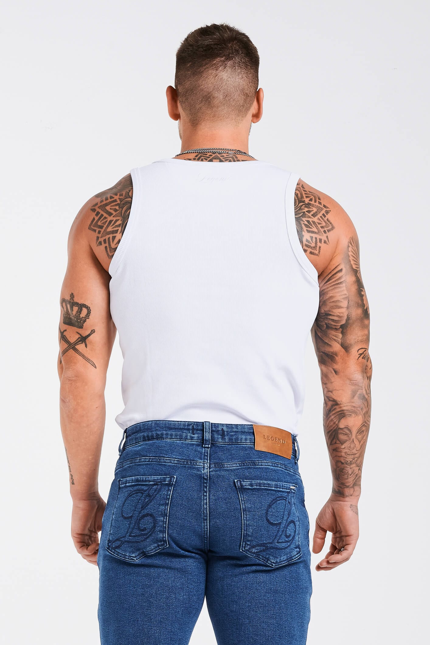 Legend London Vest RIBBED VEST - WHITE