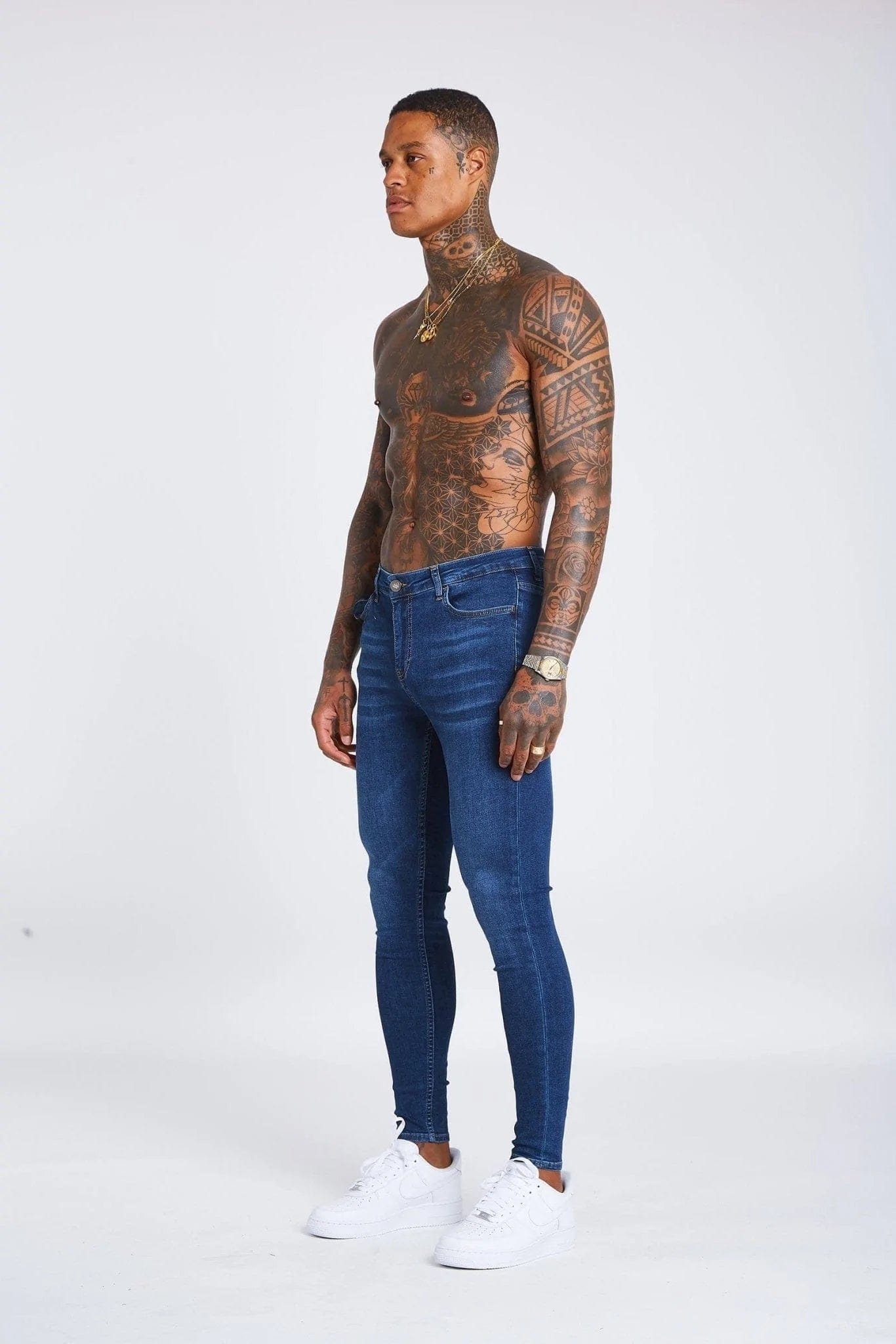 Legend London Jeans Dark Blue Jeans - Non-Ripped