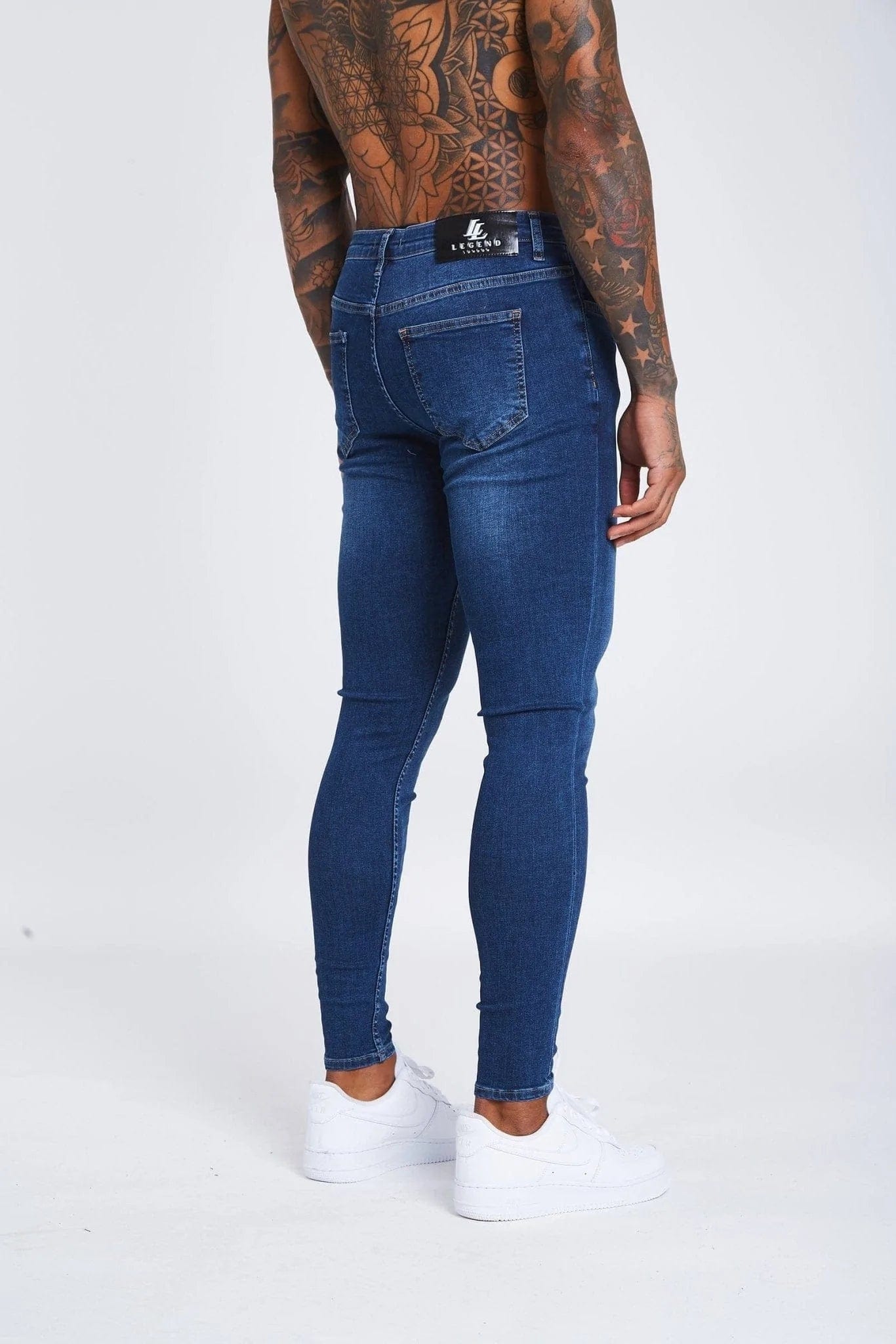 Legend London Jeans Dark Blue Jeans - Non-Ripped