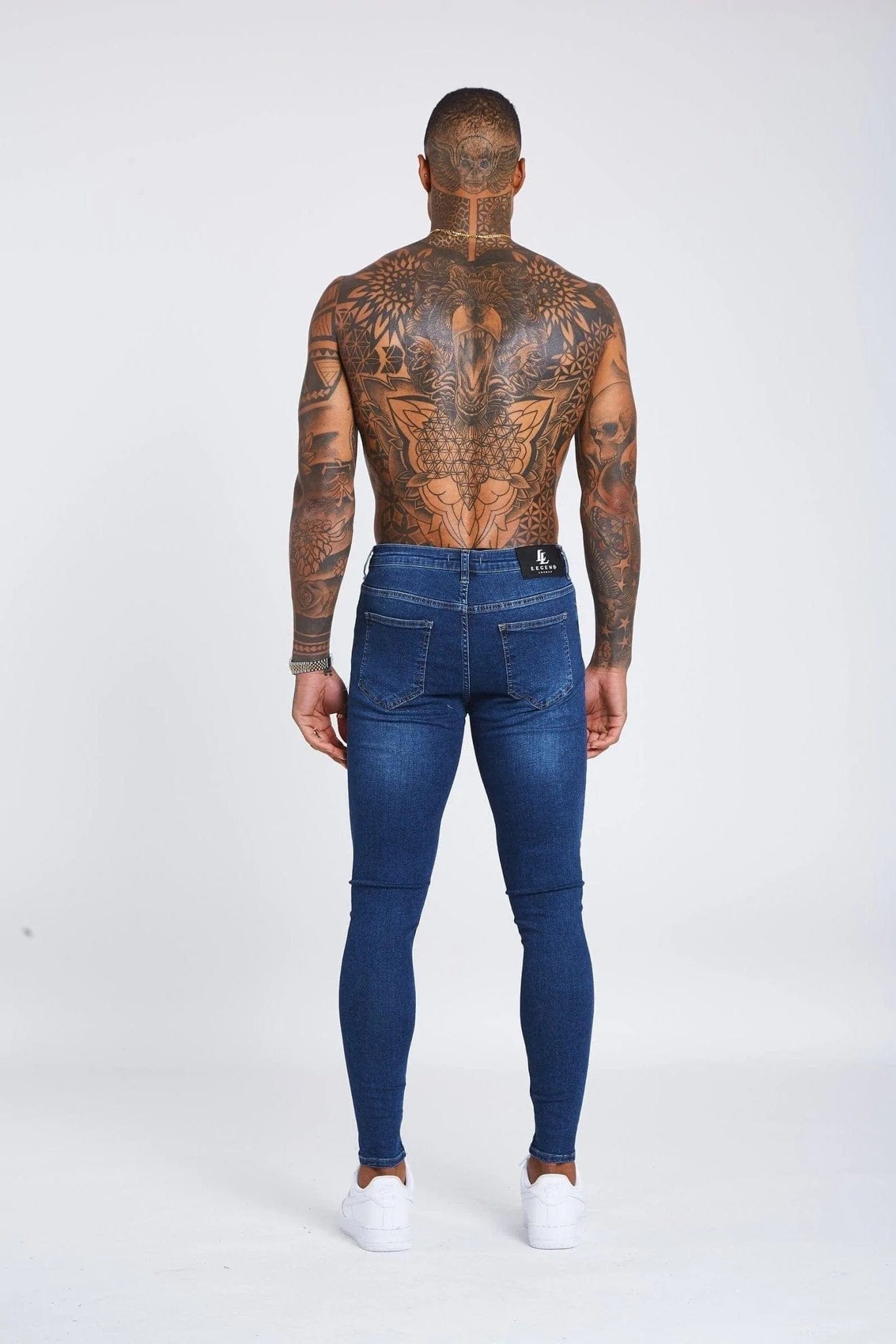 Legend London Jeans Dark Blue Jeans - Non-Ripped