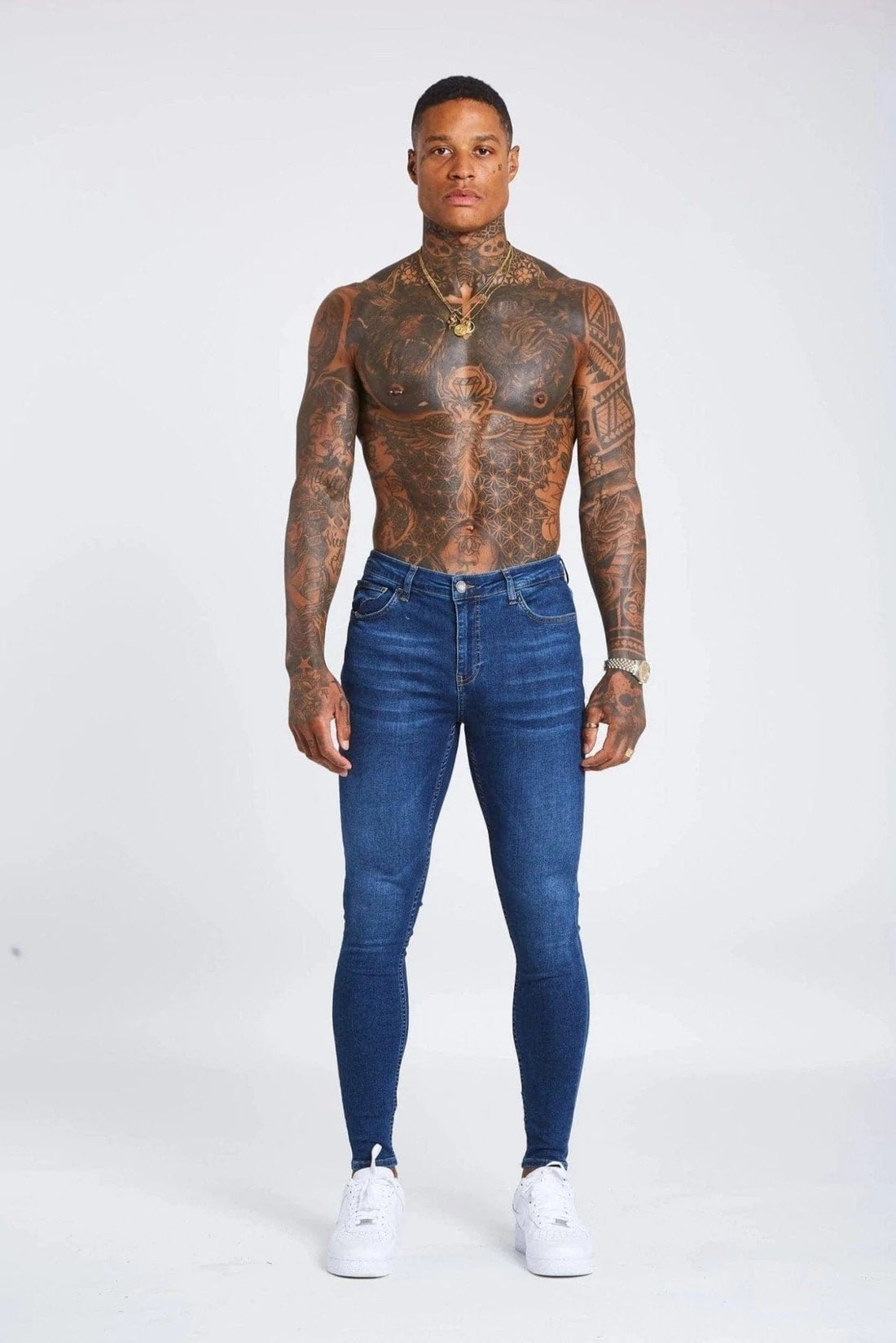 Legend London Jeans Dark Blue Jeans - Non-Ripped
