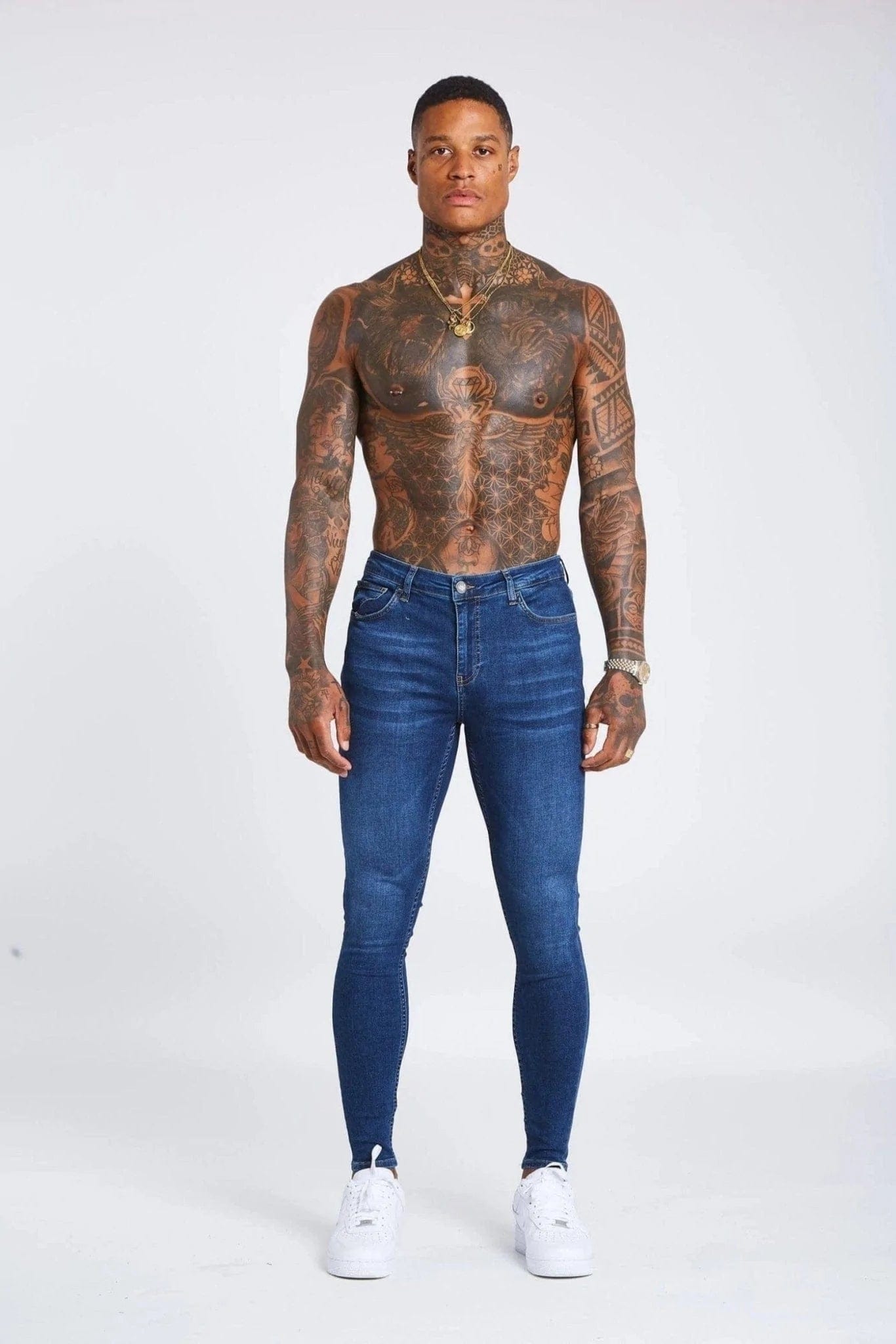 Legend London Jeans Dark Blue Jeans - Non-Ripped