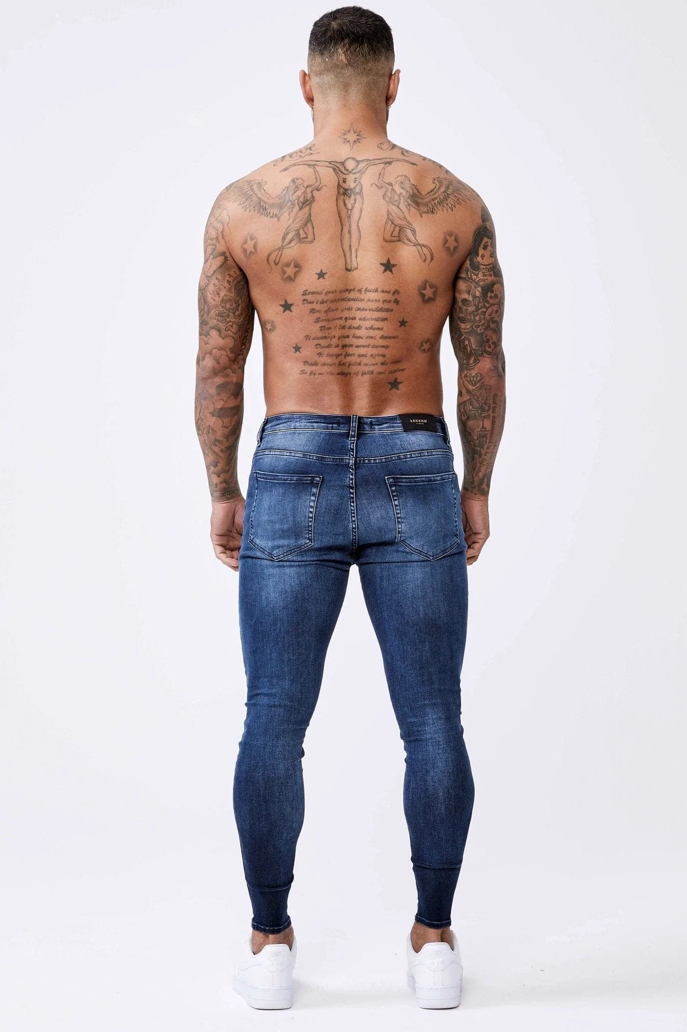 Legend London Jeans Dark Indigo Fade Wash - Spray-On Jeans