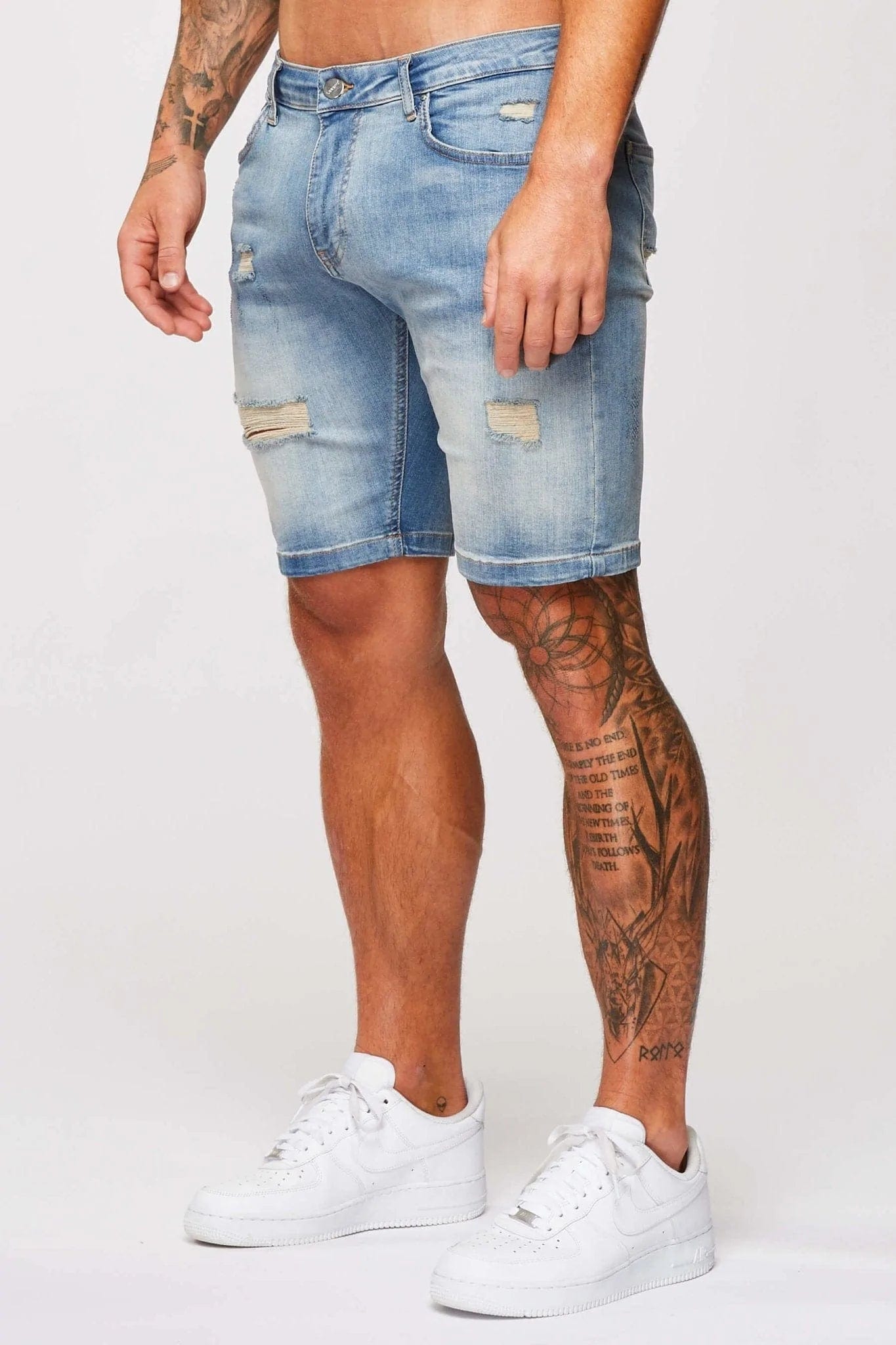Mens stretch denim shorts online