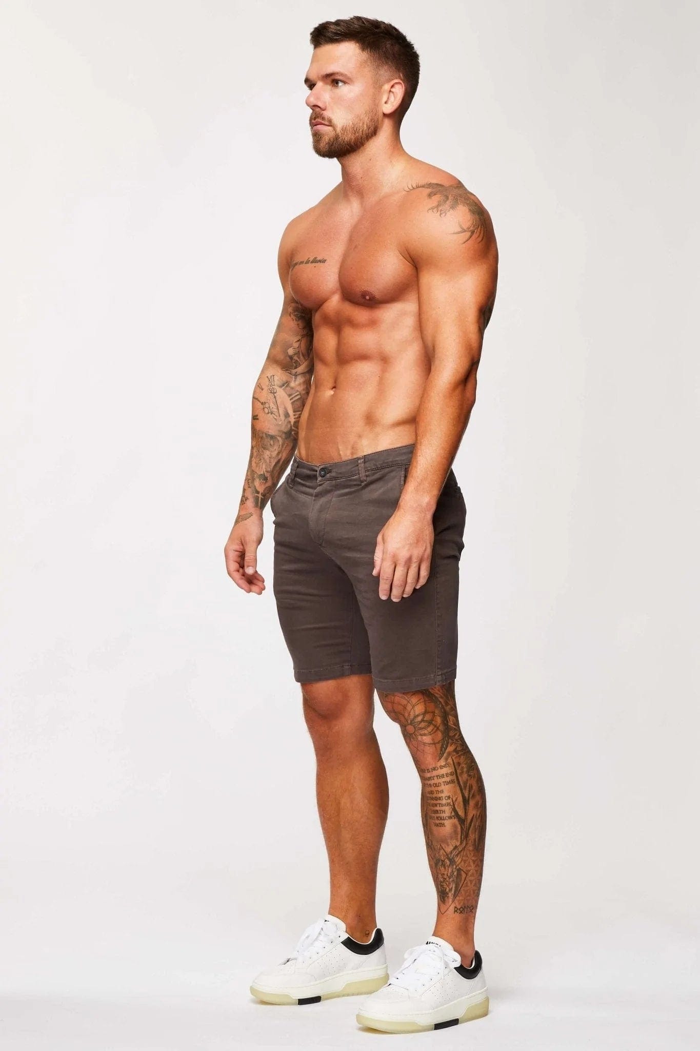 Legend London Shorts STRETCH CHINO SHORT - DARK GREY