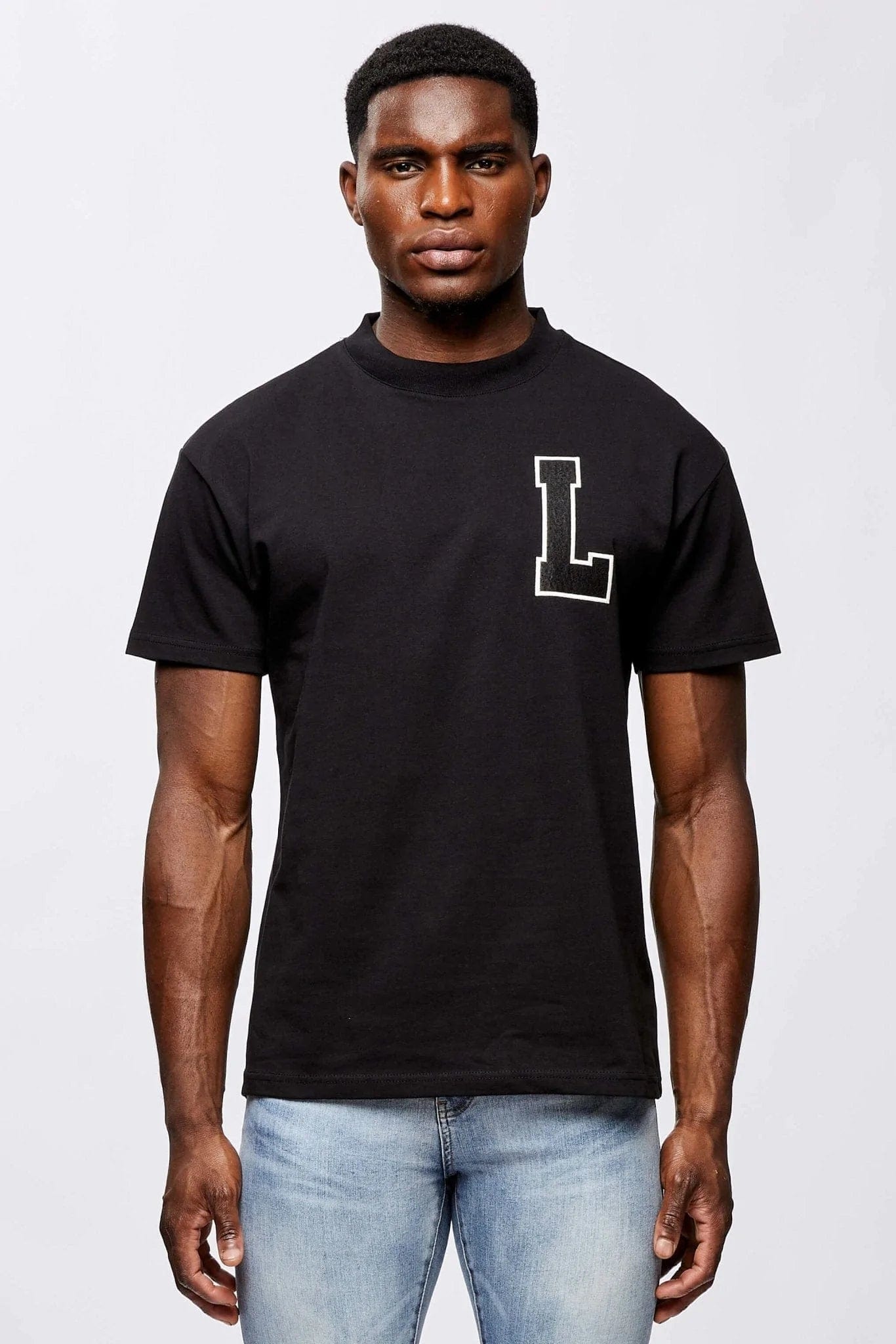 Legend London T-SHIRT VARSITY L T-SHIRT - BLACK