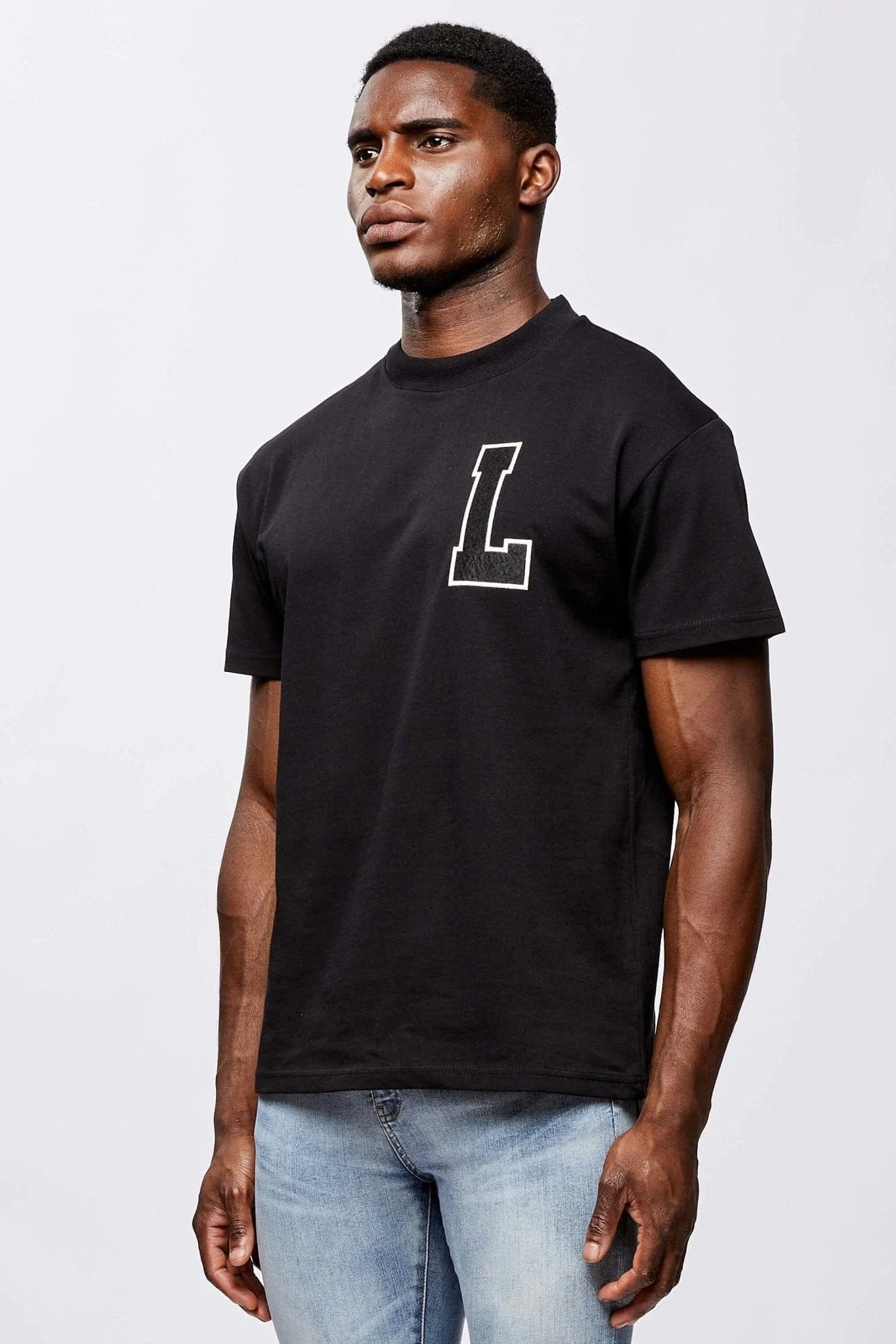 Legend London T-SHIRT VARSITY L T-SHIRT - BLACK