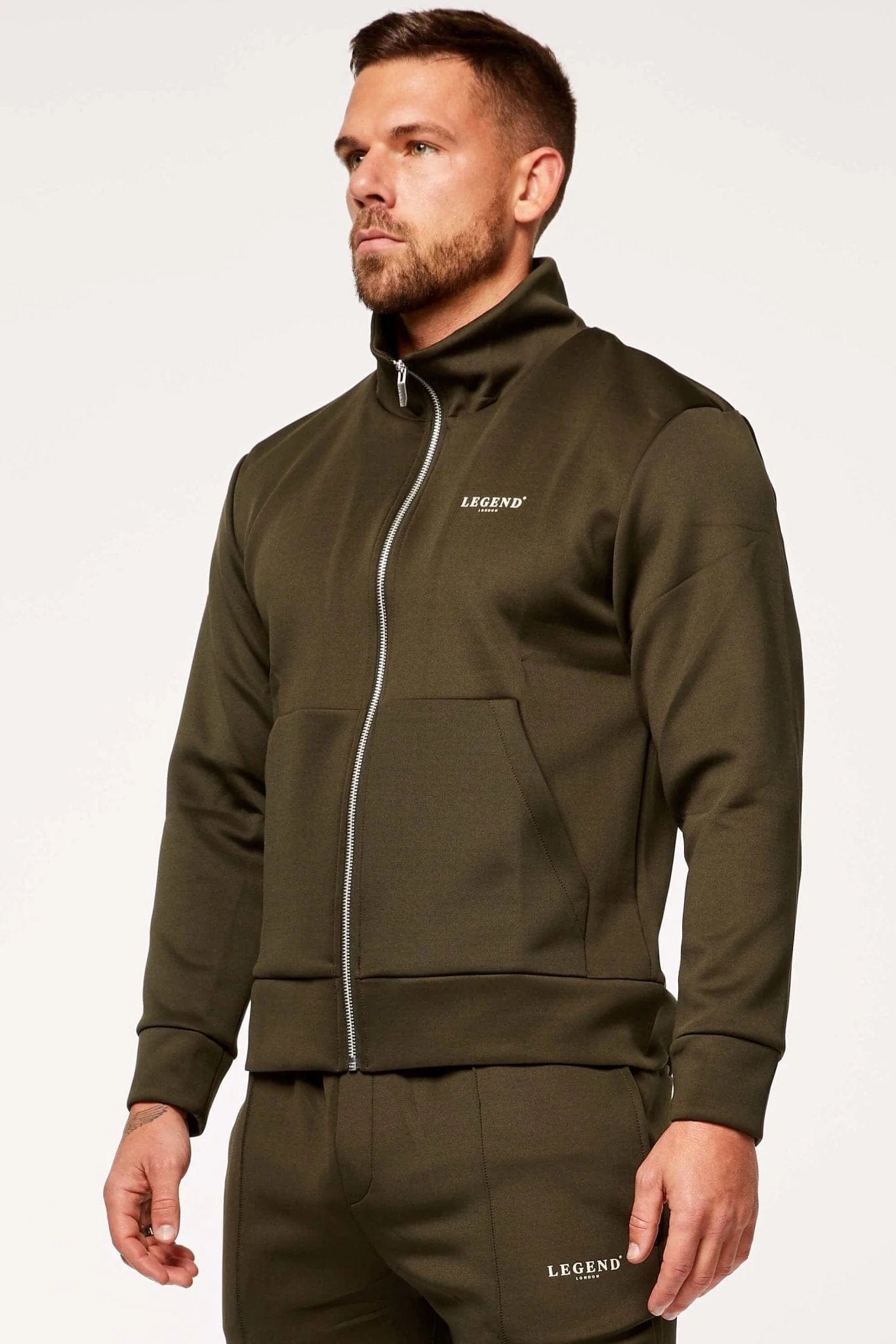 Legend London Tracksuits TRACKSUIT JACKET - DARK GREEN