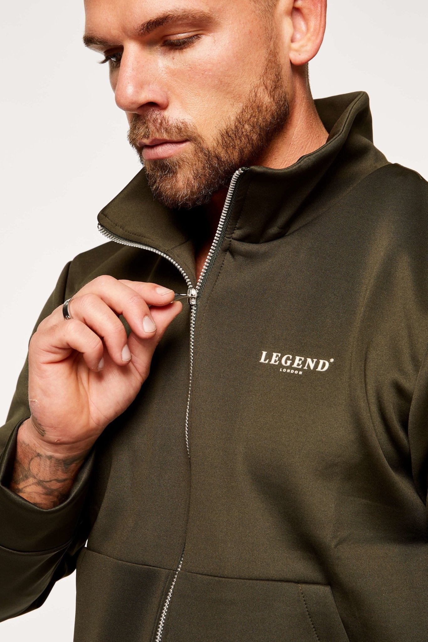 Legend London Tracksuits TRACKSUIT JACKET - DARK GREEN