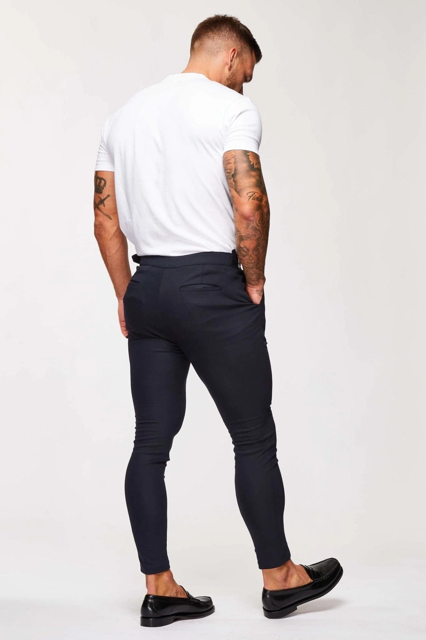 Legend London Trousers Spray on Cinch Trouser - Navy