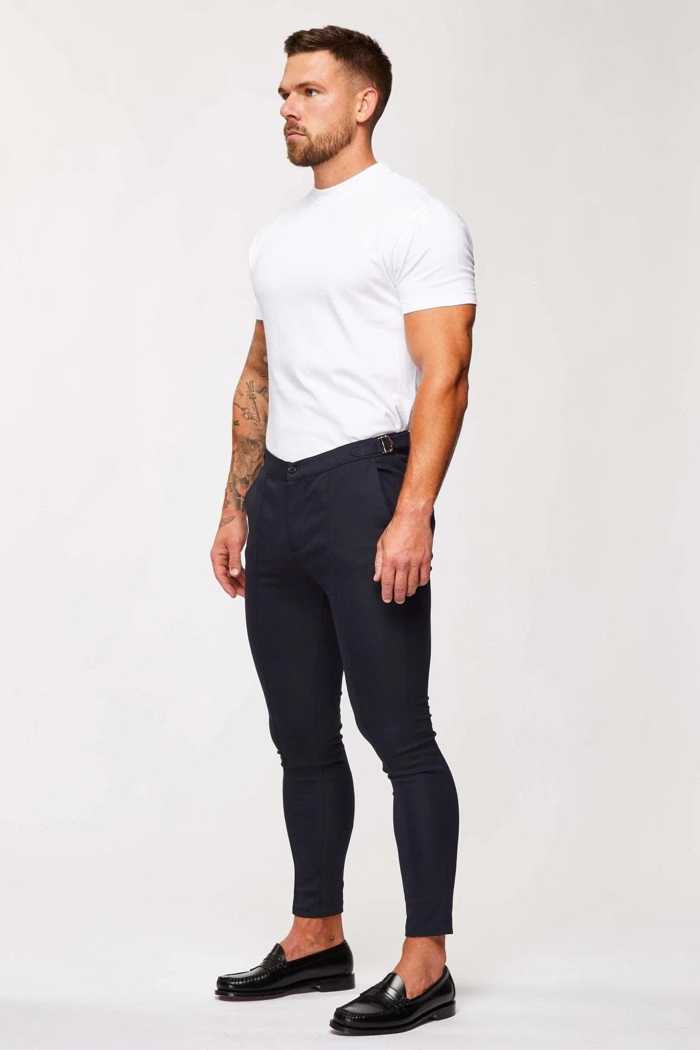 Legend London Trousers Spray on Cinch Trouser - Navy