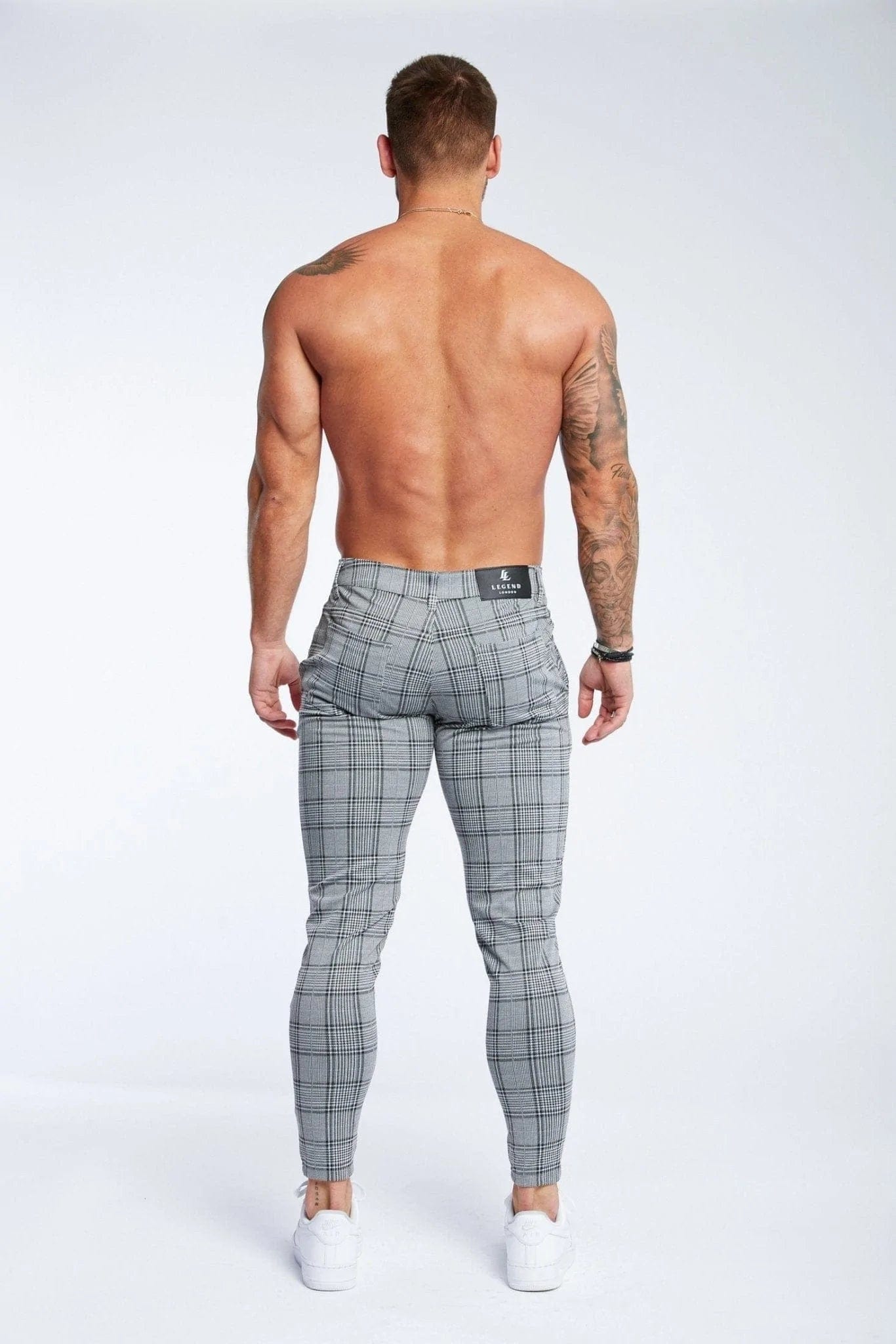 Legend London Trousers Spray on trouser in Grey check