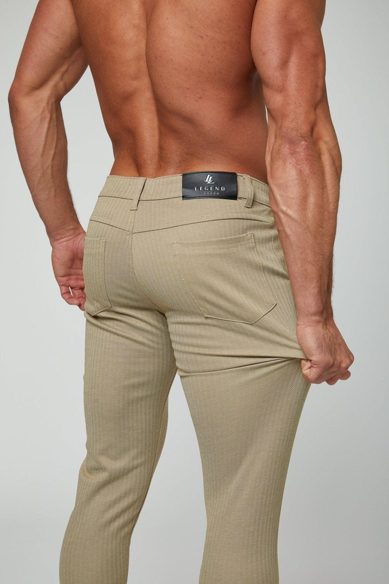 Legend London Trousers Spray on Trousers in Beige