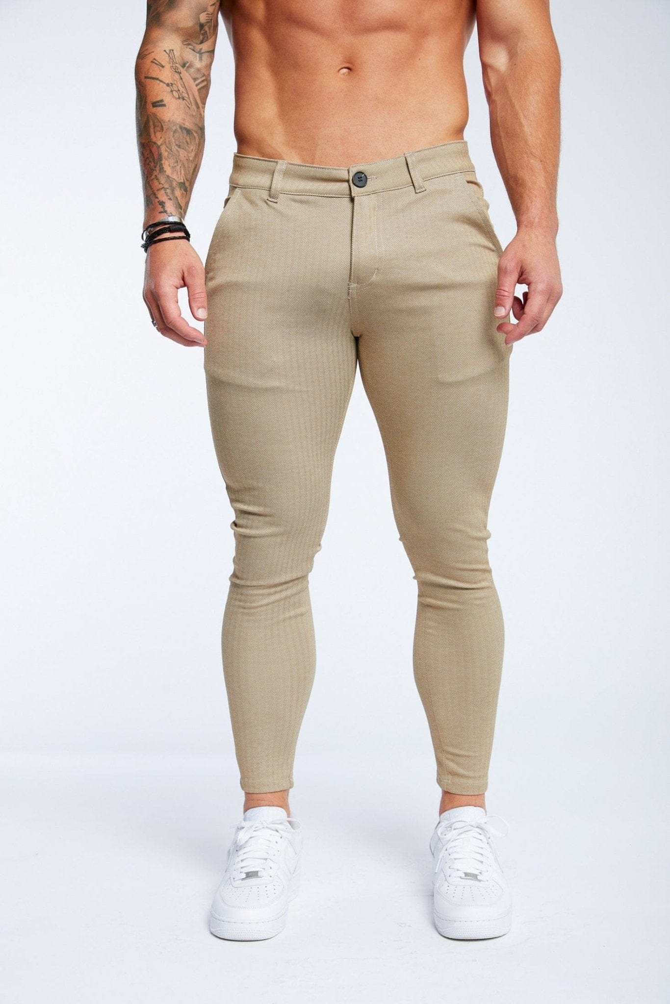 Legend London Trousers Spray on Trousers in Beige