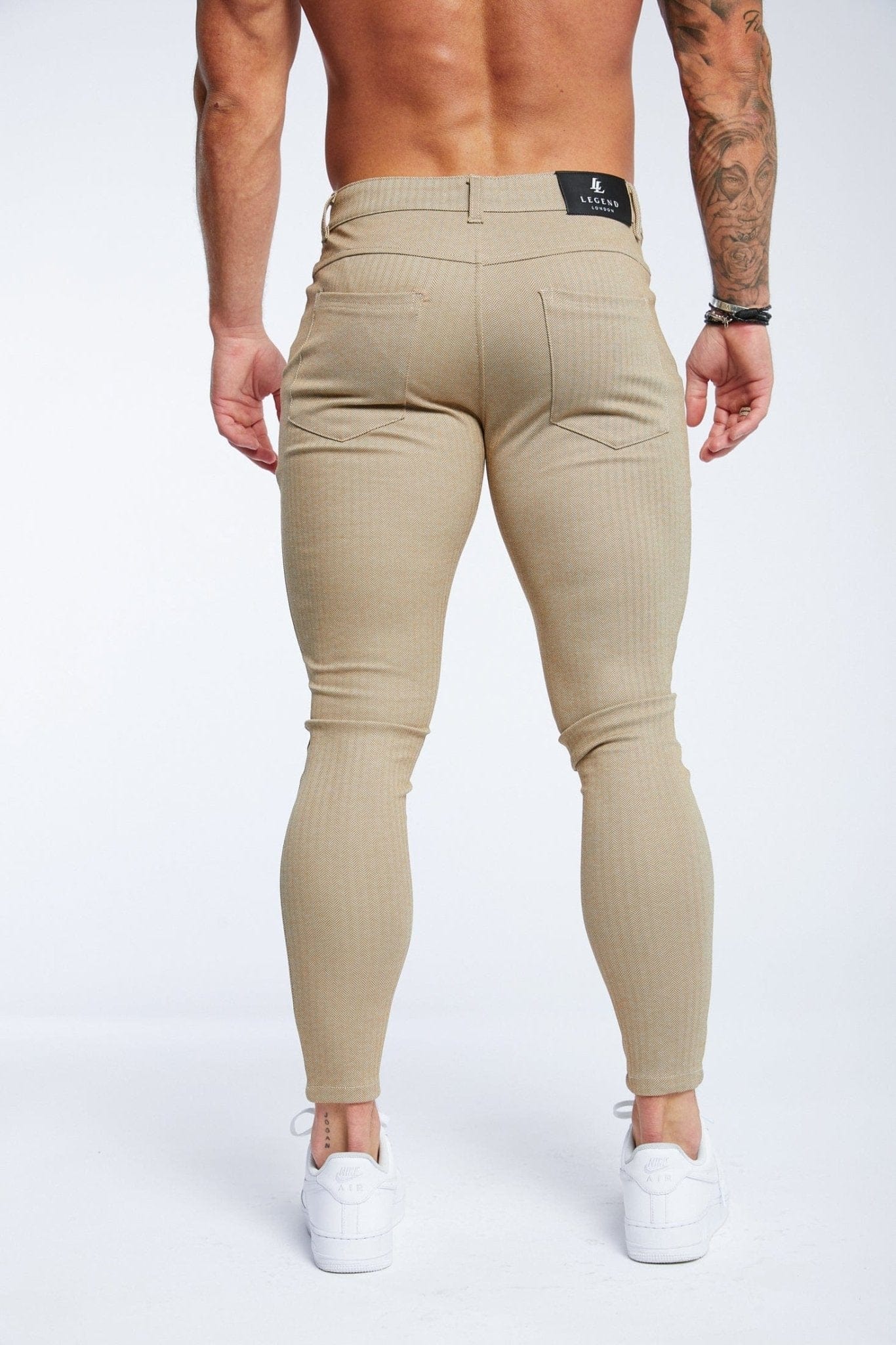 Legend London Trousers Spray on Trousers in Beige