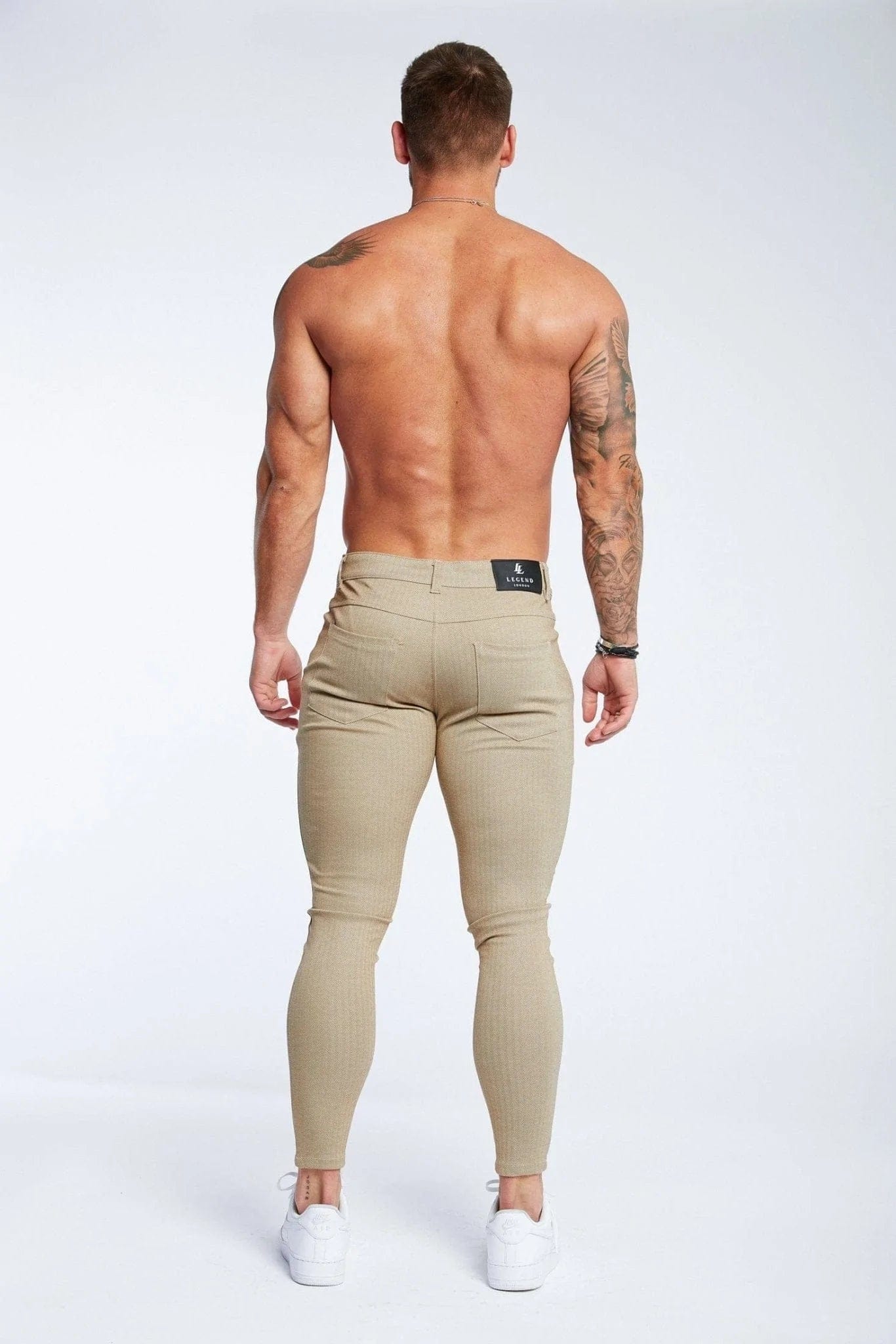 Legend London Trousers Spray on Trousers in Beige