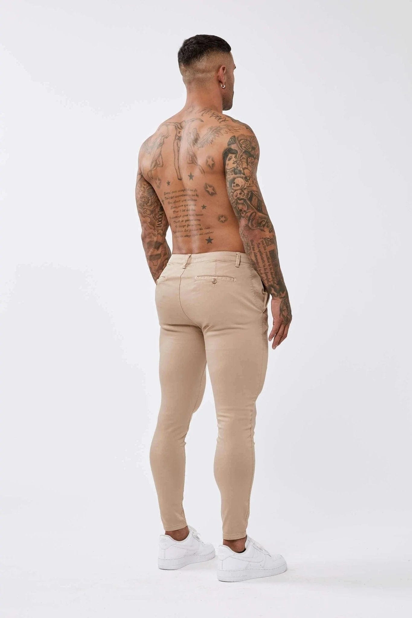 Legend London Trousers STRETCH CHINO BEIGE - SPRAY-ON FIT