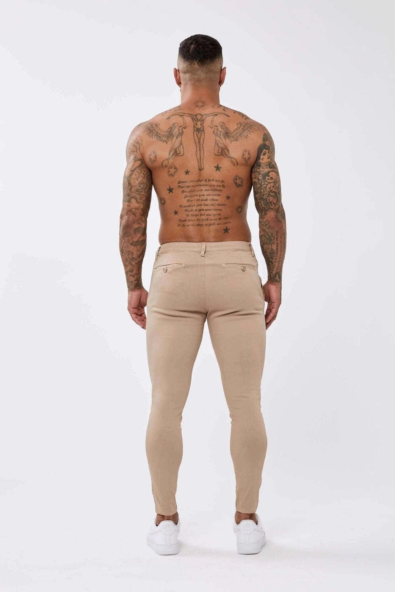 Legend London Trousers STRETCH CHINO BEIGE - SPRAY-ON FIT