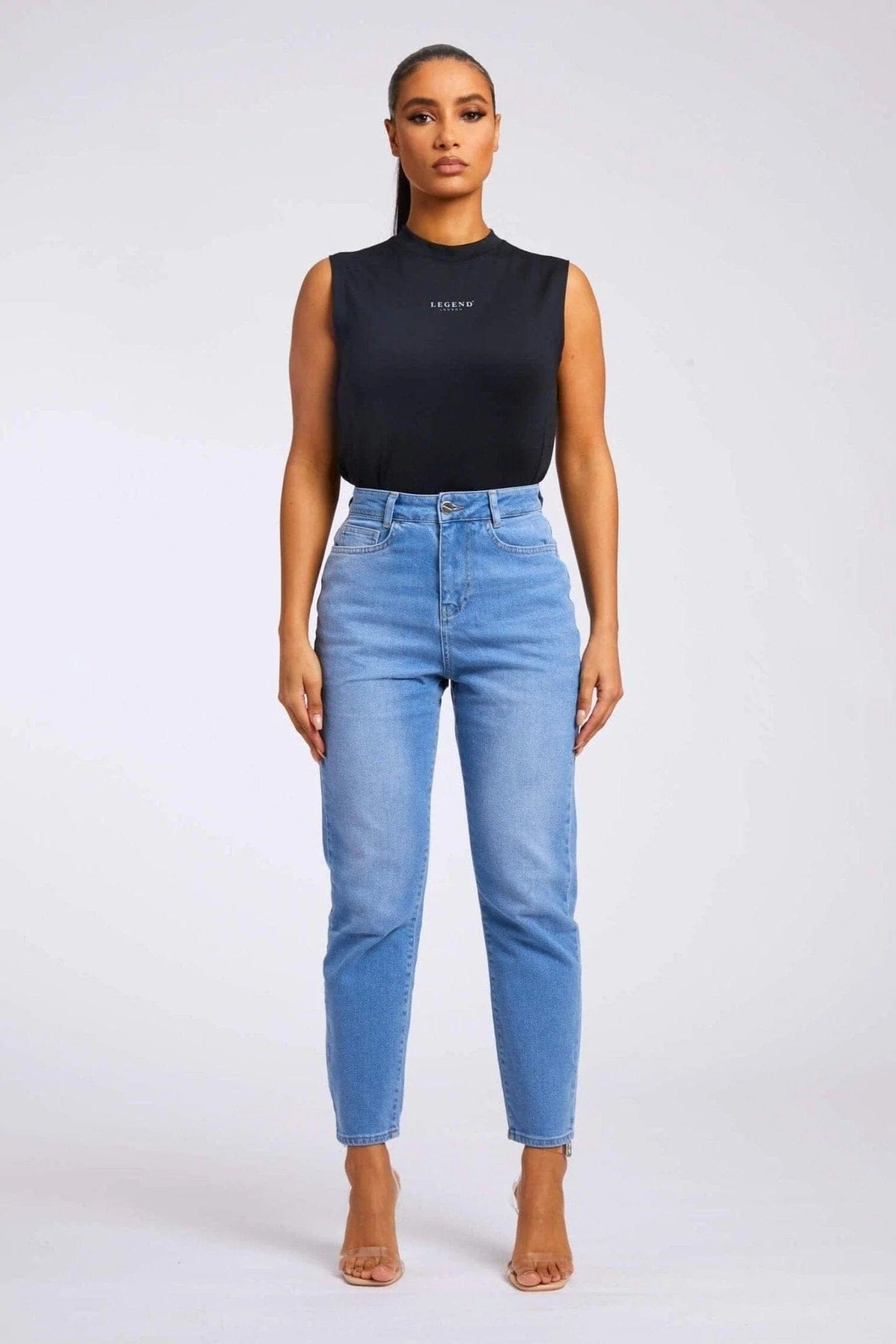 MOM JEANS VINTAGE BLUE WASH