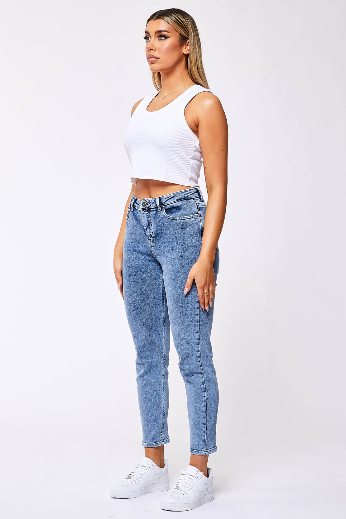 Legend London Womens Jeans MOM JEANS - VINTAGE BLUE