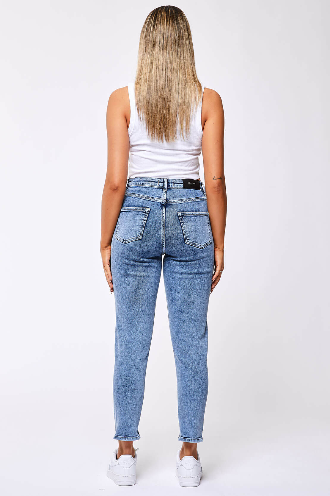 Legend London Womens Jeans MOM JEANS - VINTAGE BLUE