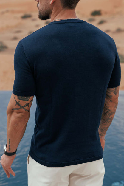 KNIT CAMISETA - AZUL MARINO