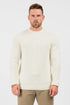 HABER KNITWEAR RIB KNIT LONG SLEEVE - CREAM