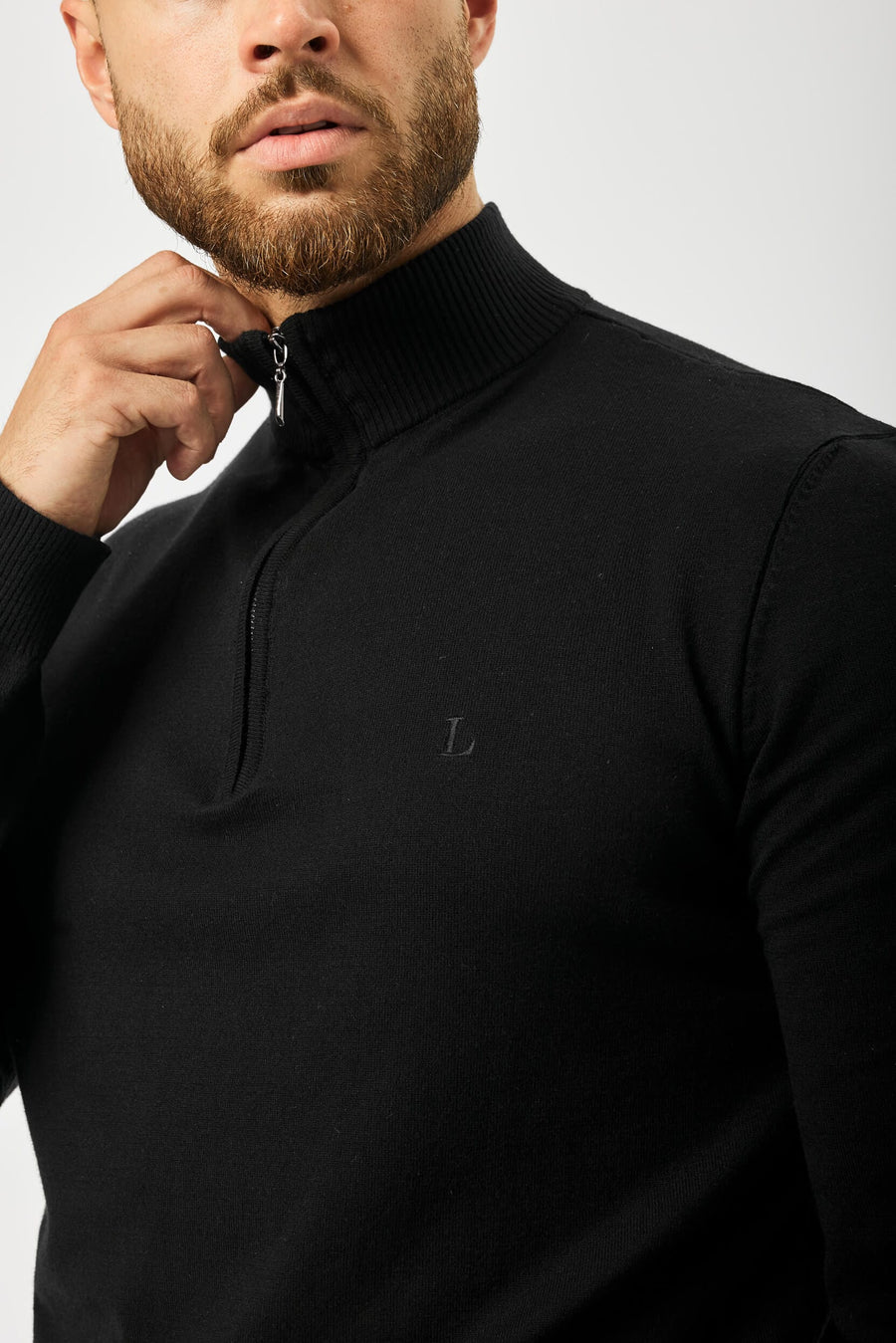HABER Polo 1/4 ZIP FUNNEL NECK