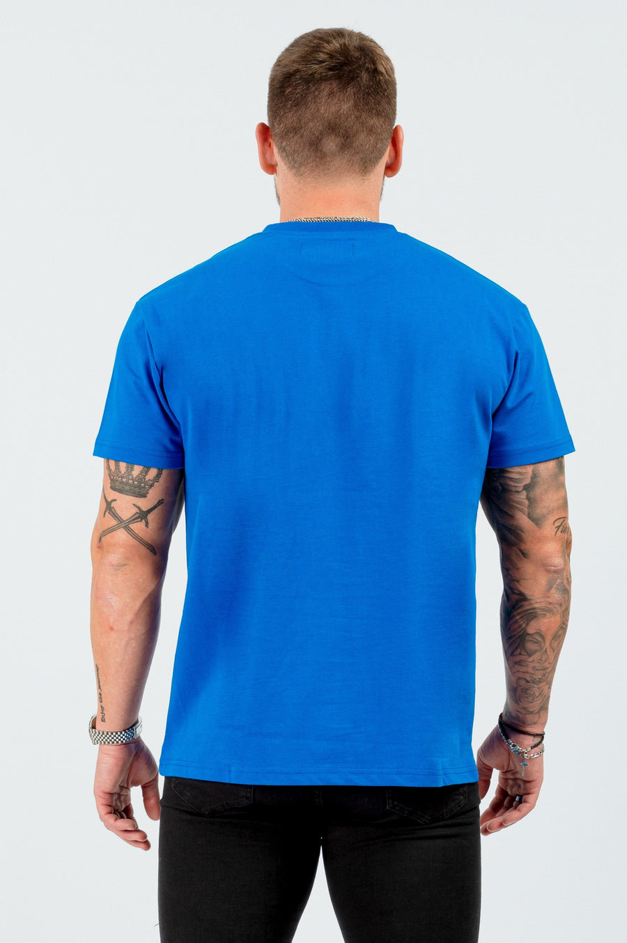 HABER T-SHIRT BASIC MUSCLE T-SHIRT - BLUE