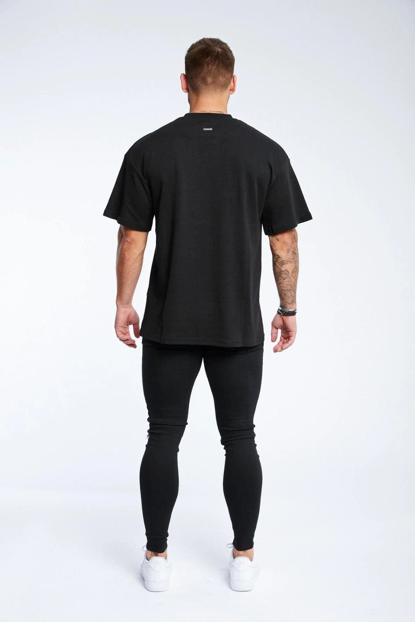 HABER T-SHIRT LEGENDS* BASICS OVERSIZED T-SHIRT - BLACK