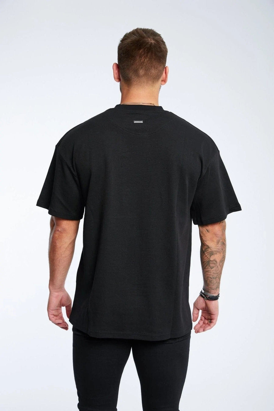 HABER T-SHIRT LEGENDS* BASICS OVERSIZED T-SHIRT - BLACK