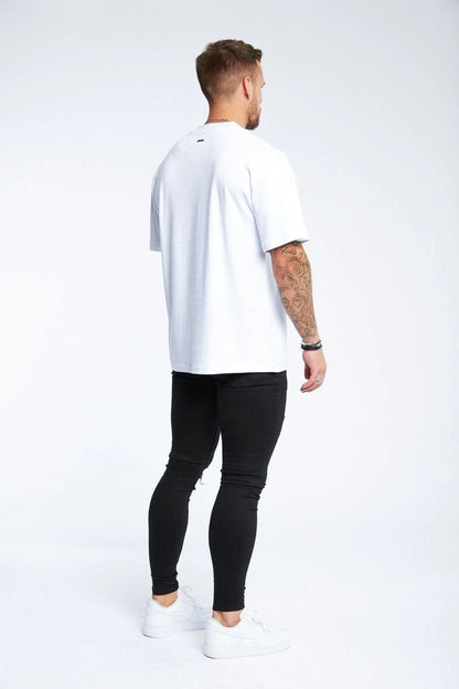 HABER T-SHIRT LEGENDS* BASICS OVERSIZED T-SHIRT - WHITE