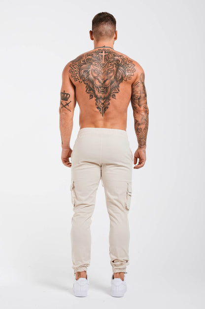 Legend London cargos UTILITY CARGO PANTS - CREAM