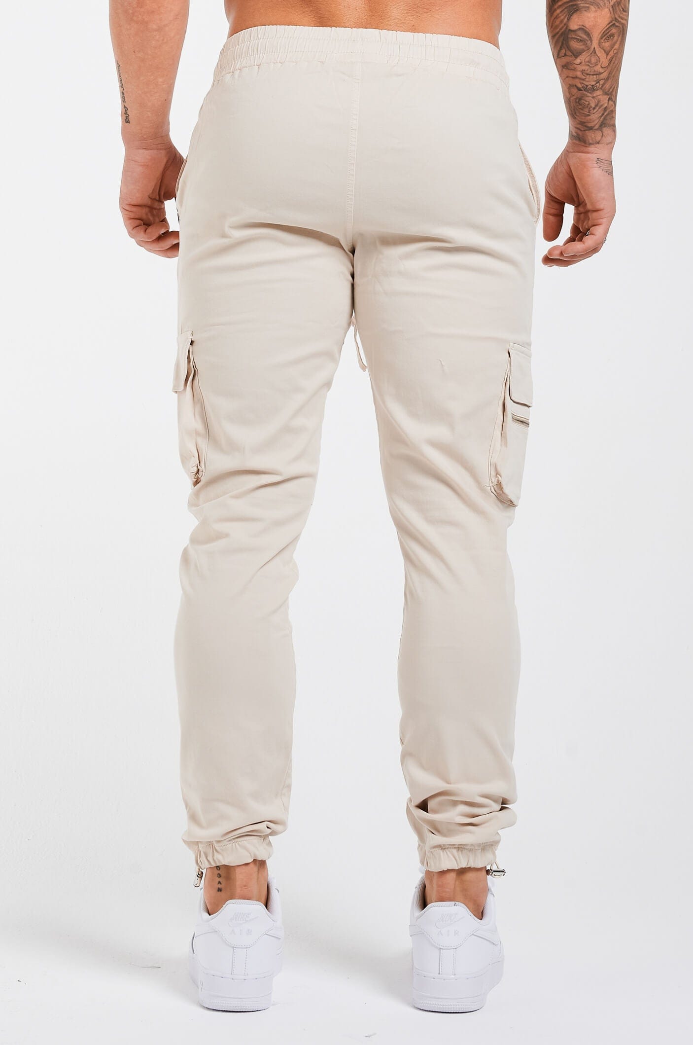 Legend London cargos UTILITY CARGO PANTS - CREAM