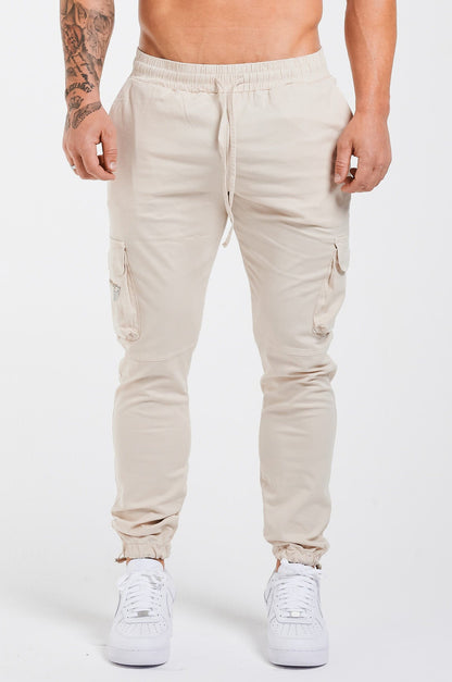 Legend London cargos UTILITY CARGO PANTS - CREAM