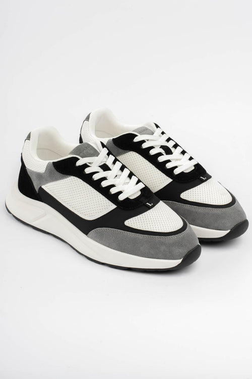 Legend London CHAUSSURES SOHO RUNNER - NOIR GRIS BLANC