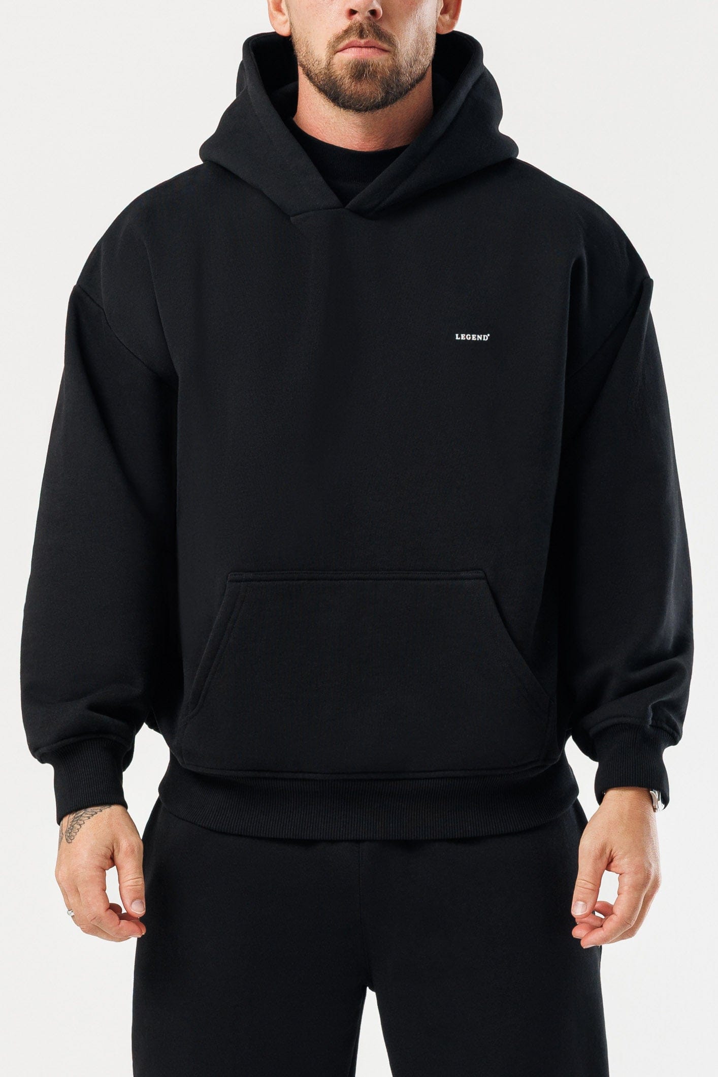 LEGEND LONDON Hoodie HOODIE - BLACK